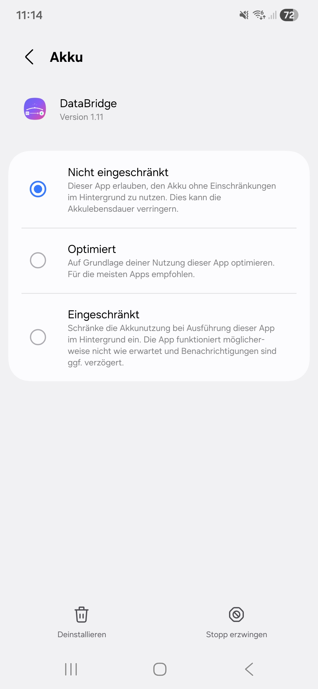 Akku nicht eingeschraenkt
